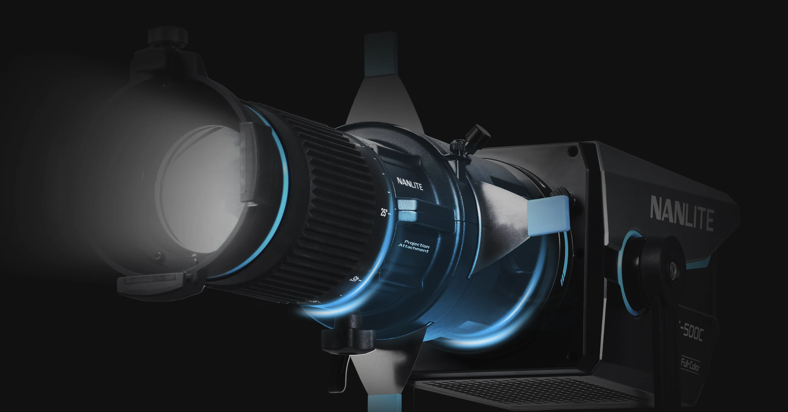 Nanlite PJ-BM-25-45 Spotlight Mount เข้ากันได้กับไฟสตูดิโอหลากหลายรุ่น