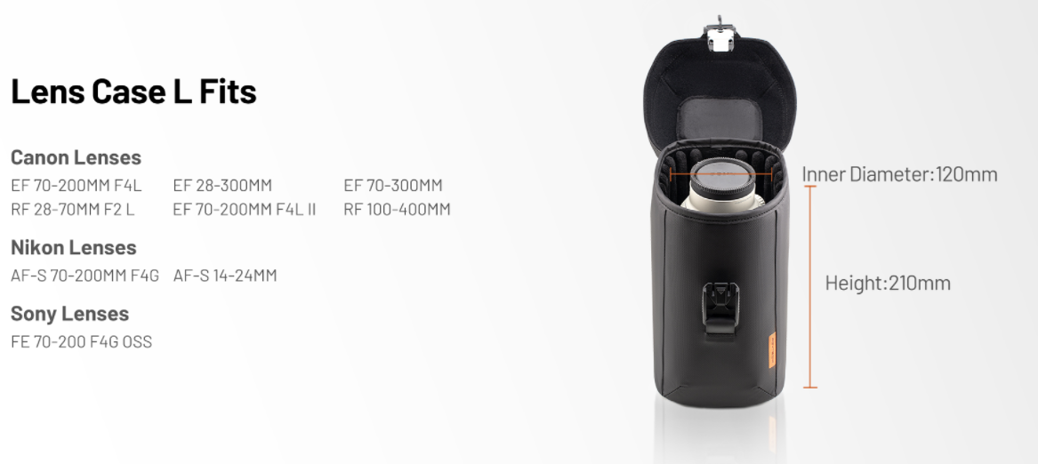 PGYTECH Lens Case Size L