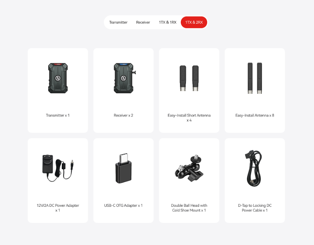 Hollyland Pyro Ultra ชุด 1TX และ 2RX