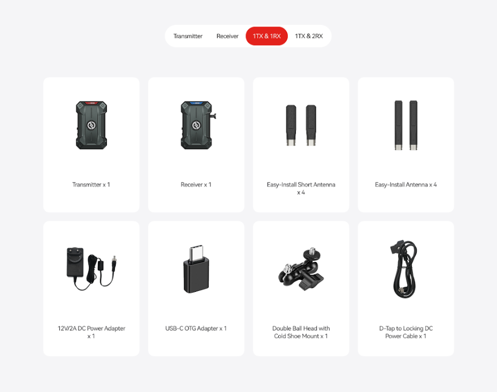 Hollyland Pyro Ultra ชุด 1TX และ 1RX