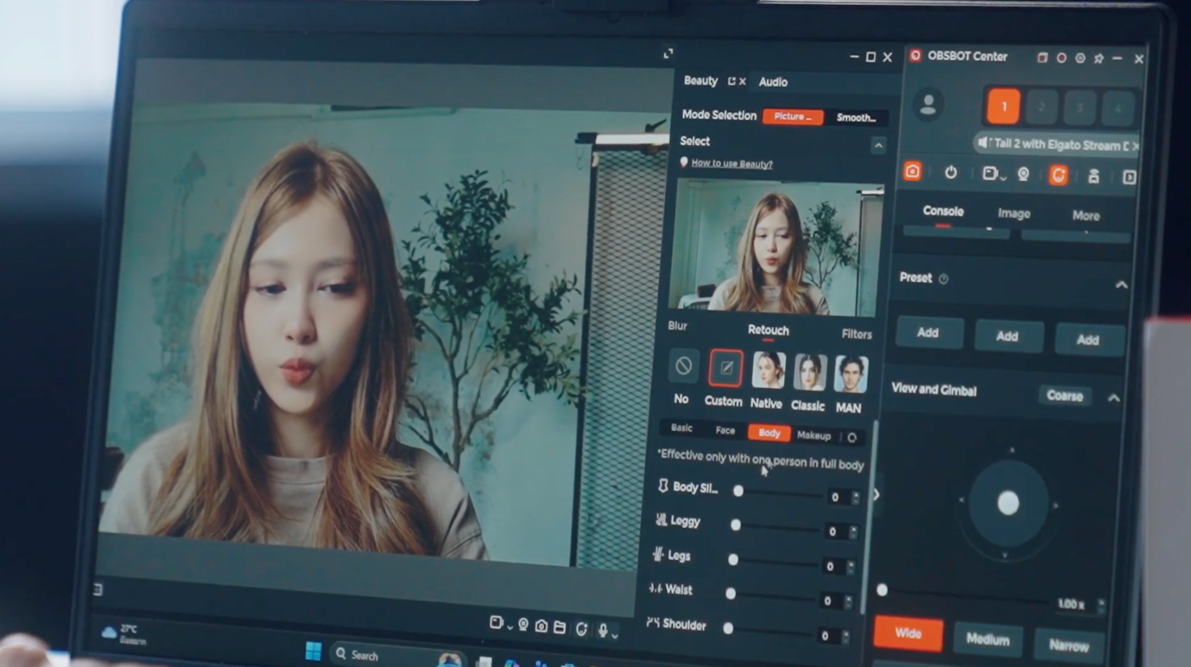 Tiny 2 Webcam - Beauty mode
